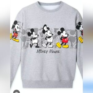 Disney Gray Mickey Mouse Crewneck Sweater